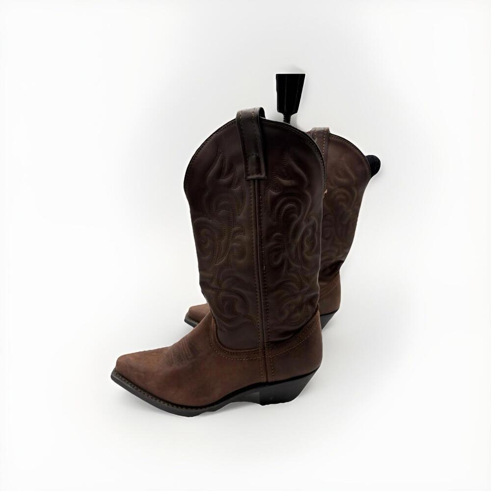 Laredo Gaucho 5763 Brown Snip Toe Prairie Collection Cowboy Boots Women's 6 M